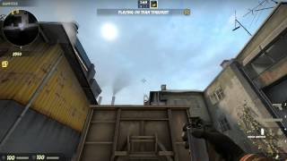 CS GO. TRICK "DE_TRAIN NEW" Smoke from T spawn to Up-Down (Staircase)