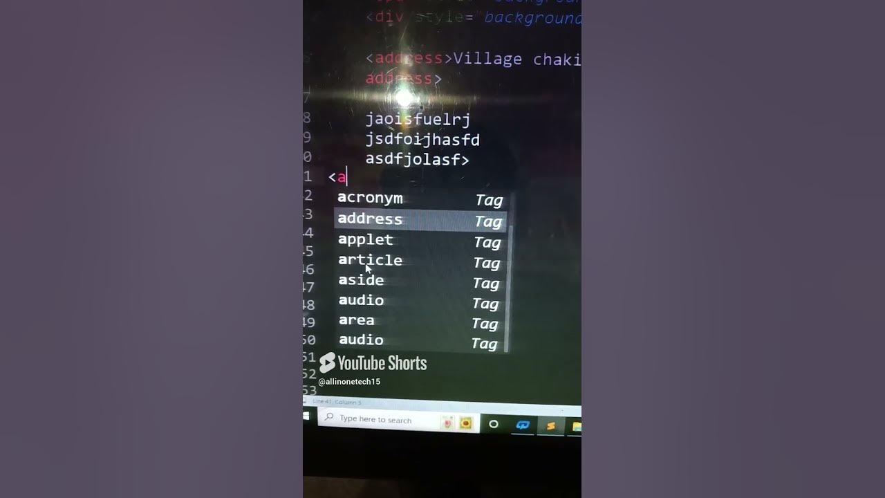 A alphabet html code tag #song #html #code #olevel #trending #viralvideo #letterw #basi#texteditor