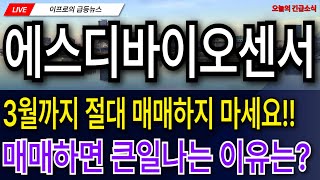 에스디바이오센서 - 3월까지 절대 매매하지 마세요!! 매매하면 큰일나는 이유는?
