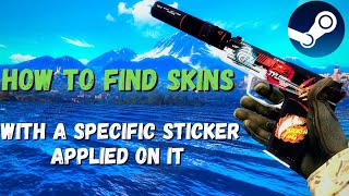 How to Find Skins with Specific Stickers on Them | (CSGO / Steam Market  Tips) - YouTube