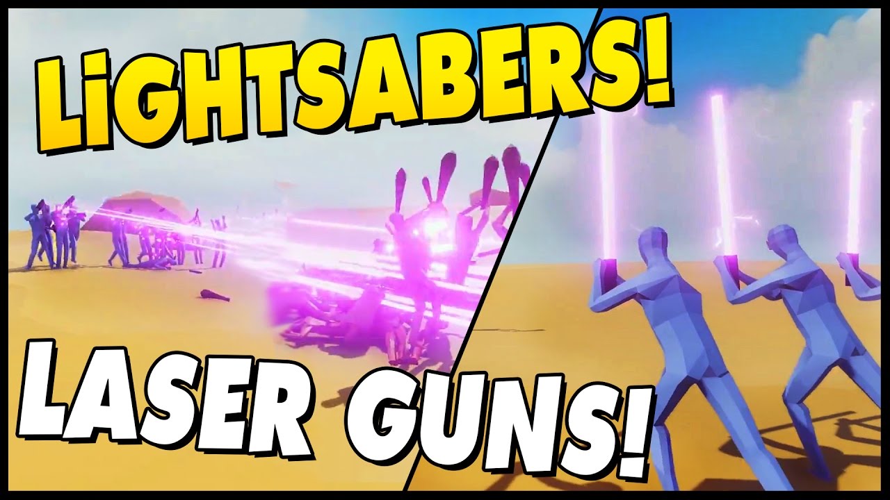 NEW LIGHTSABERS, Laser Guns, & Neon Faction! Totally Accurate Battle