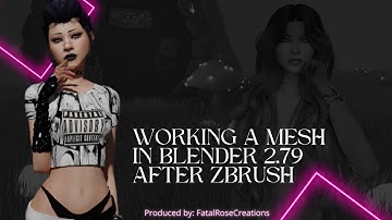 Tutorial: Taking a mesh through Blender 2 79 after working it in Zbrush: Creating Sims 4 CC