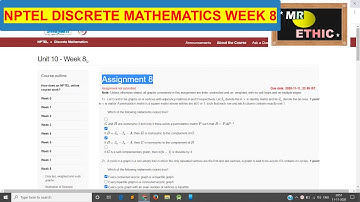 NPTEL Discrete Mathematics Assignment Week 8 | Discrete mathematics solutions