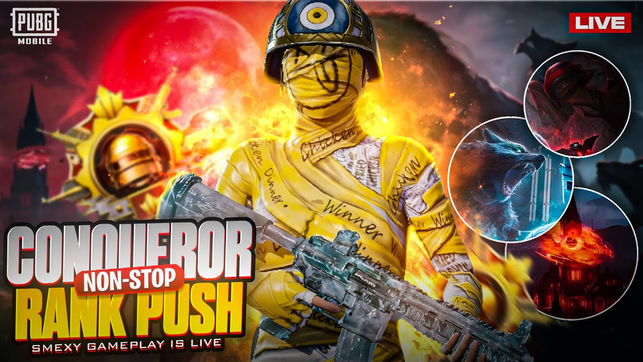 Rush Conqueror Rank Push 🔥 | Live Stream | Pubg Mobile - Smexy Gameplay ...