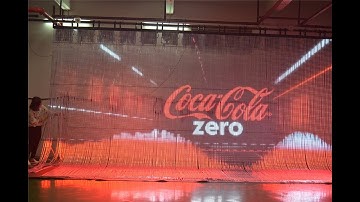 Huasuny Apollo P20 transparent soft LED curtain / flexible LED screen for indoor video wall