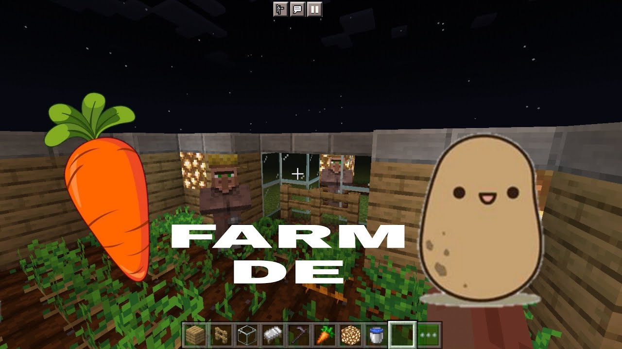 TUTORIAL DE COMO FAZER UMA FARM DE CENOURA E BATATA 100% AUTOMÁTICA ...