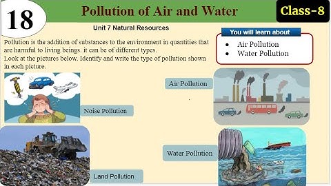Pollution of Air and Water|| Ch-18|| Class-8|| Learn Science