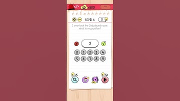 I overtook the 2nd placed racer. what is my position? Brain Test #games #hobbies #youtube