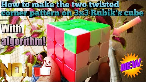 How to make the 2 twisted corner pattern | How to twist the corner piece of 3x3 | Easy trick🔥