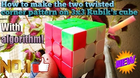 How to make the 2 twisted corner pattern | How to twist the corner piece of 3x3 | Easy trick🔥