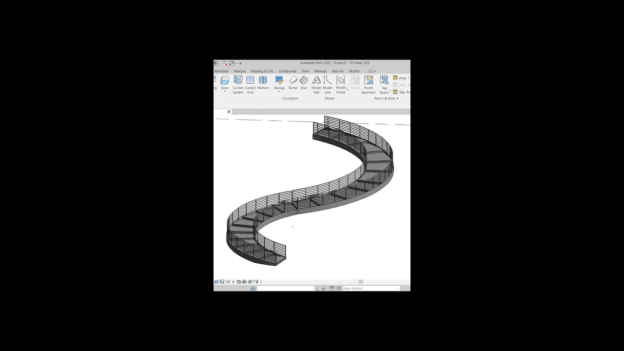 Model Spiral Stair With all Details🤯