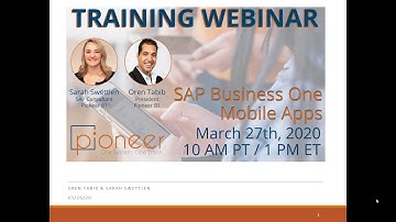SAP Business One Mobile Application Training Webinar