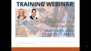 SAP Business One Mobile Application Training Webinar screenshot 1