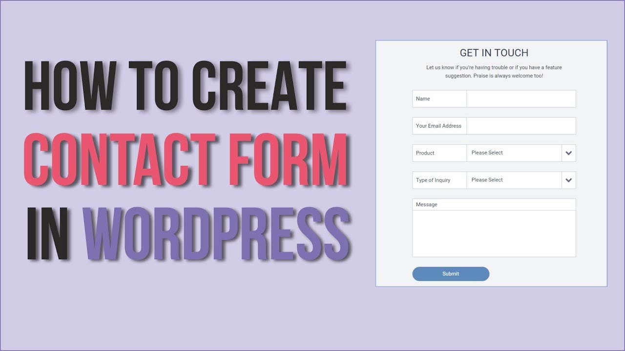 How to Create a Contact Form  in WordPress - Using WPForms - EASY