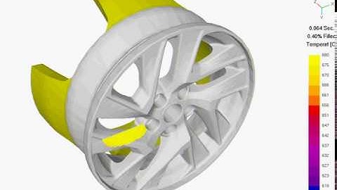 Wheel casting mold filling simulation using SOLIDCast