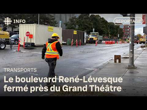 New major traffic obstruction for the tramway construction in Quebec City