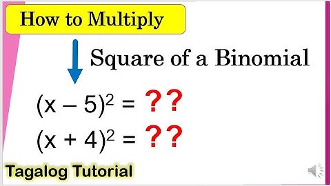 [Tagalog] Square of a Binomial #Specialproduct #Math7 #Secondquarter