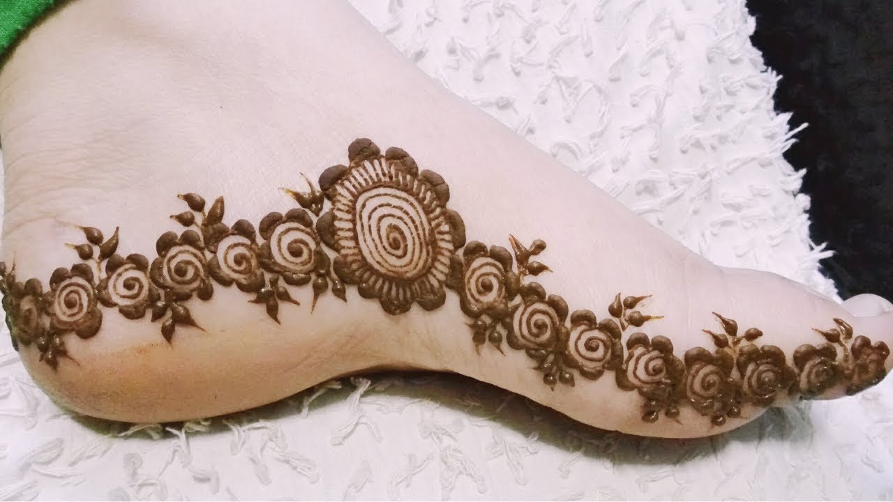 Gulf Style Feet Mehndi Design | Floral Feet Henna Design ...