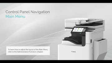 Control Panel Navigation How-To: Main Menu