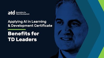 Benefits for TD Leaders—Applying AI in Learning & Development Certificate