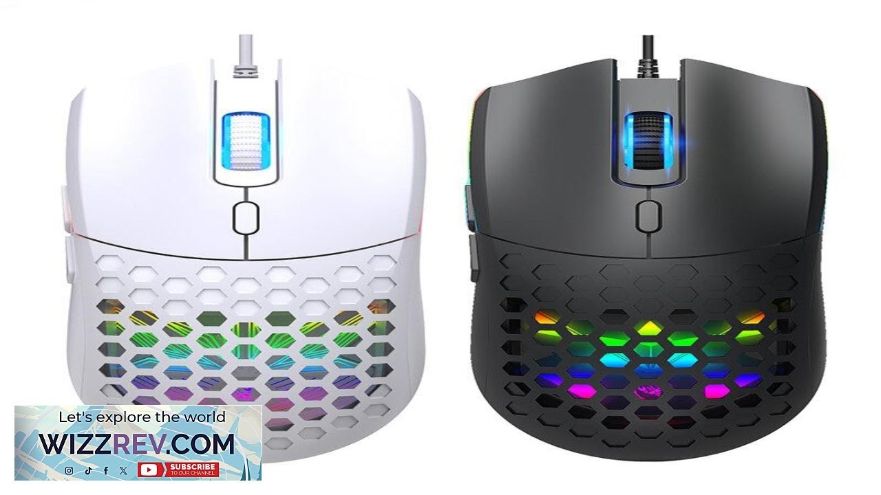 HXSJ S500 Wired Gaming Mouse Hollow Design 6400DPI RGB Backlight 6 Keys Ergonomics