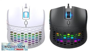 Hxsj S500 Wired Gaming Mouse Hollow Design 6400Dpi Rgb Backlight 6 Keys Ergonomics