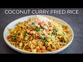 COCONUT CURRY FRIED RICE RECIPE | FAST VEGAN RECIPE!