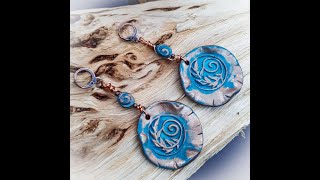 Ethnic earrings, polymer clay .. part 2 (putty tutorial).