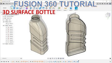 Fusion 360 Tutorial #69 | 3D Model Surface Bottle Design