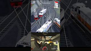 2 Kereta Api Panjang Melintasi Persilangan Lokomotif 😱 #automobile #train #indianrailways #shorts