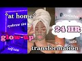 EXTREME 24HR GLOW-UP TRANSFORMATION ✨ *at home* | nails, lashes, tanning + more!