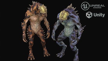 Alien predator 3d model preview