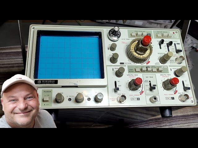 Kikusui oscilloscope 3ch type 5060A 1985 blanking issue - YouTube
