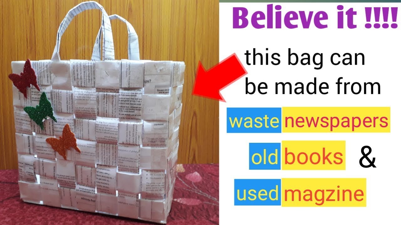 Learn To Make Paper Bag From Waste!!!! - Youtube