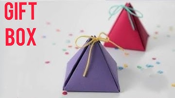 TRIANGULAR BOX | DIY EASY ORIGAMI TRIANGULAR GIFT BOX FROM PAPER | EASY GIFT BOX | EASY PAPER CRAFTS