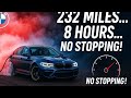 The World’s Longest Drift: 232 Miles Without Stopping! 😱🔥