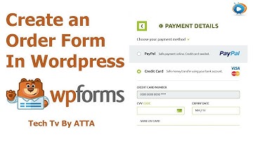 CREATE BILLING, ORDER, DONATION FORMS | PAYPAL | Credit Card | | WPFORM | Tech TV By ATTA
