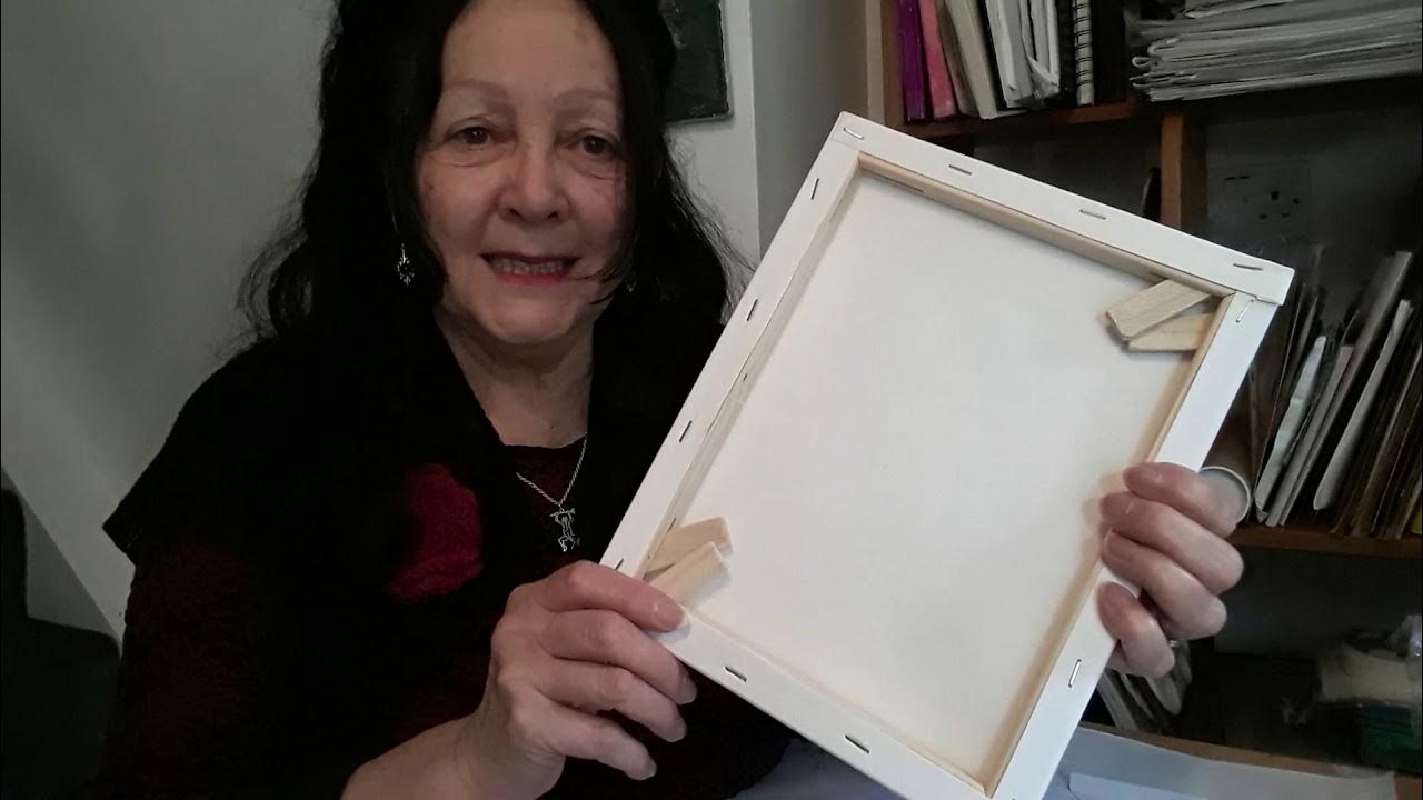How to tighten a canvas with wooden pegs ready for painting..... YouTube