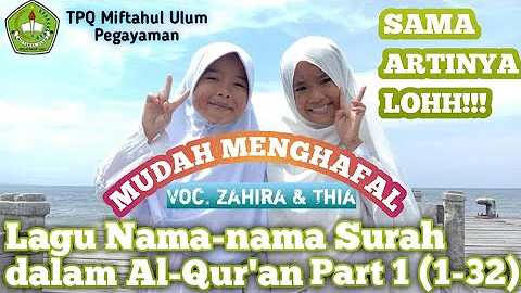 Lagu Nama-nama Surah dalam Al-Qur'an dan Artinya Part1