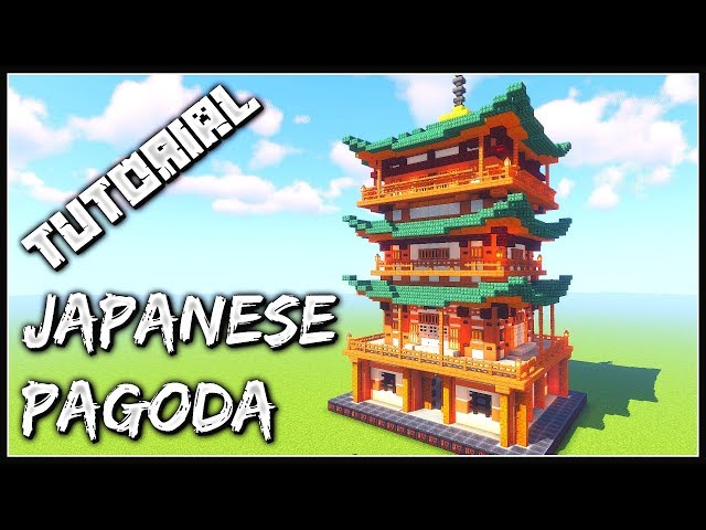 Minecraft Tutorial - How to Build a Japanese Pagoda 