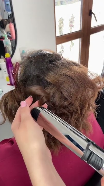 Локоны на КОРОТКИЕ волосы🔥 #локоны #быстрыепрически #hairtutorial # ...