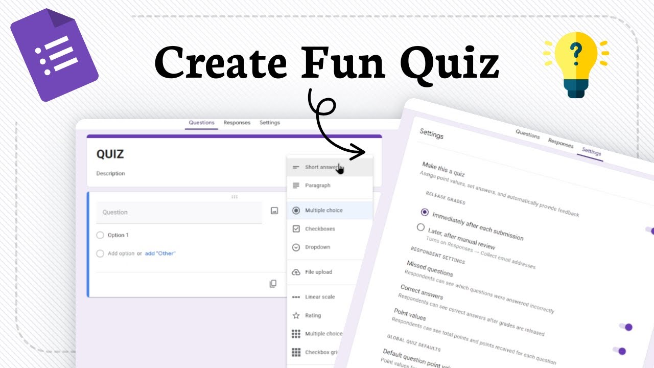 How to Make an Online Quiz Google Forms (Make Tests Easily) - YouTube