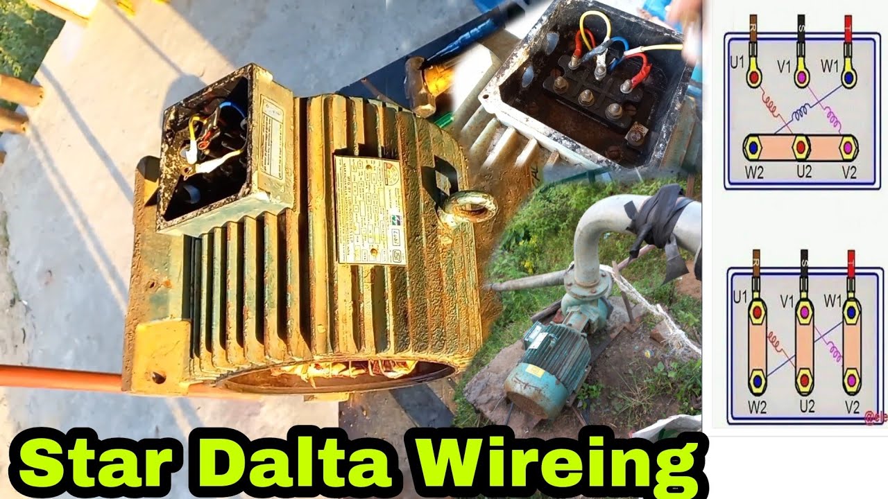 Star Delta Wireing || Delta Wireing || Star Wireing | 3 Phase Motor