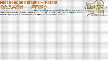 HKDSE Maths Functions and Graphs Part IV 函數及其圖像 第四部份