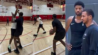 Jaylen Brown works on 3pt shot while distracted by Lethal Shooter 🔥 PG with Celtics