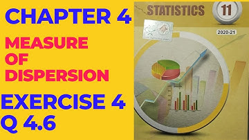 Exercise 4 Q # 4.6 #statistics #11th #ics #mean #meandeviation #variance #standarddeviation
