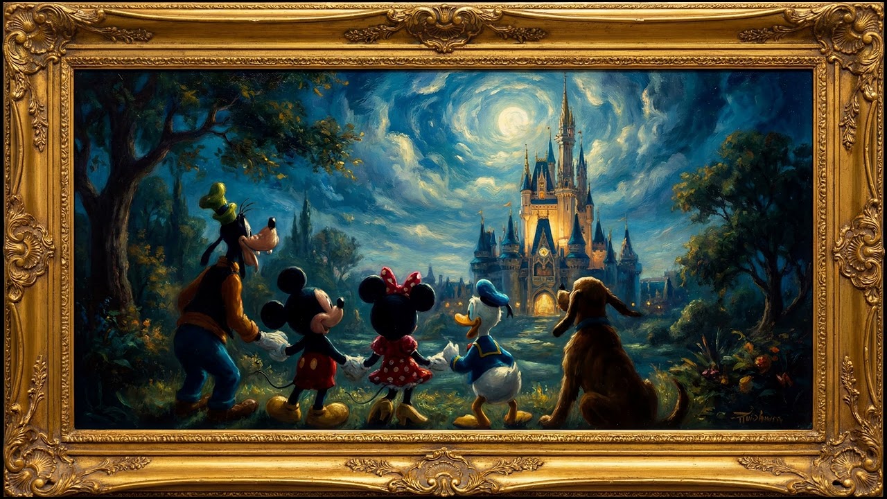 Disney-Inspired Art Painting 12h | Frame TV Art 4K | Storybook Style