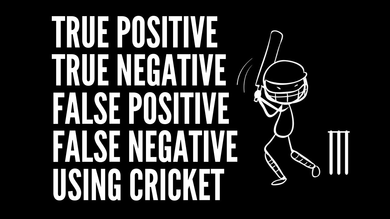 Machine Learning - True Positive, True Negative, False Positive, False Negative using Cricket - YouTube