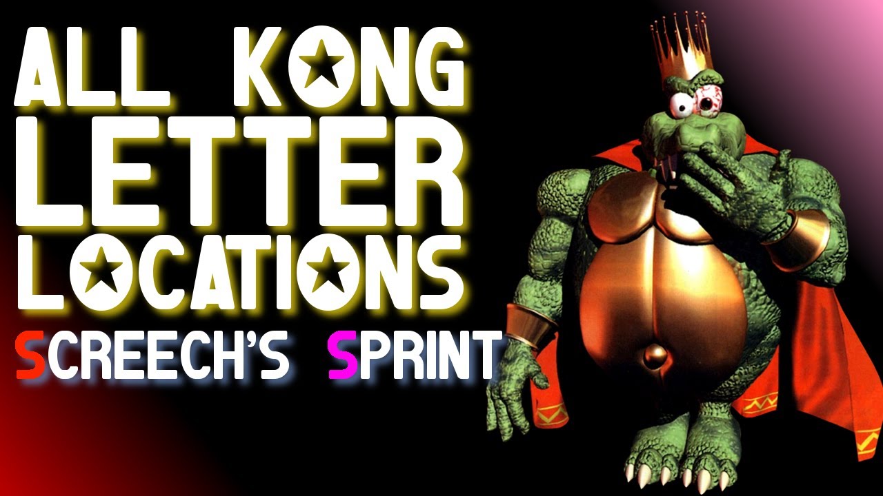 Donkey Kong Country 2 - Screech's Sprint - All KONG Letter