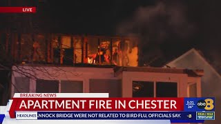 44 displaced, 1 hospitalized after apartment building fire in Chesterfield County